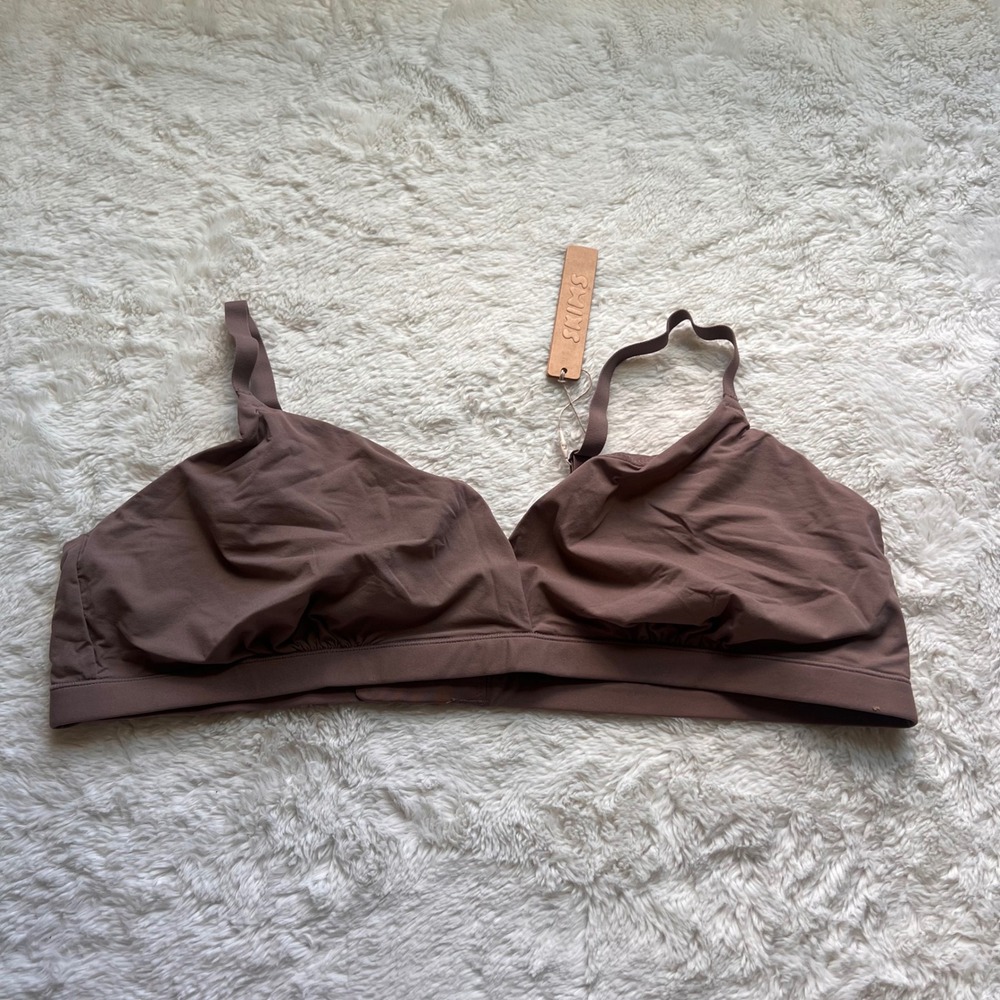 Skims Women's Crossover Bralette Umber Brown BR-TRI-0235 Size 3X New With Tags